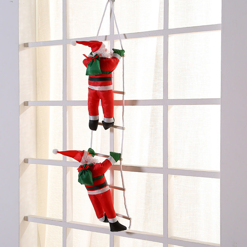 Wholesale Christmas Pendants Window Ladder Santa Claus Decorations